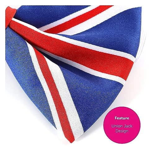 I LOVE FANCY DRESS Union Jack Bowtie - British Union Jack Flag Bowtie - VE Day, Queen's Jubilee, British Events 4 I LOVE FANCY DRESS Union Jack Bowtie - British Union Jack Flag Bowtie - VE Day, Queen's Jubilee, British Events - Image 4