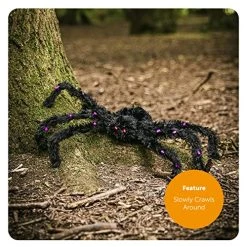 I LOVE FANCY DRESS Animatronic Walking Spider 71cm 28" Halloween Decoration - Light Up Eyes & Sound Effects - Moving Legs - Halloween Props - PACK OF 1 -I Love Fancy Dress Ltd Shop 61dJJ653YgL