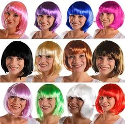 Adults Orange Thick Quality Bob Wig - 20s Style Short Wig - Perfect For World Book Day Halloween St Andrews Day And Other Fancy Dress Events Party Cosplay -I Love Fancy Dress Ltd Shop 61g4A06vdZL. AC